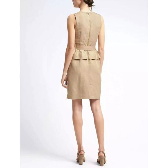 Banana Republic Linen-Blend Pepium Utility Dress sz 8 - Picture 2 of 7